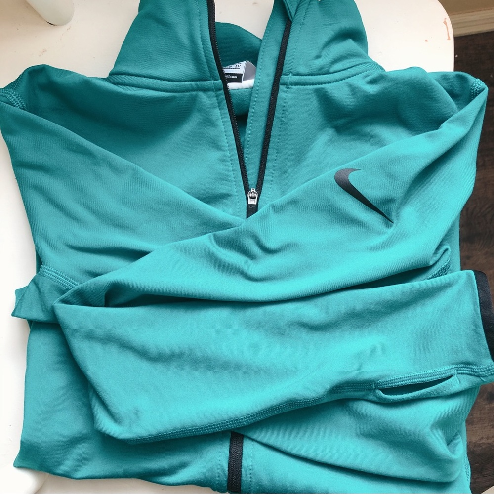 Nike Teal Quarter Zip Running Top